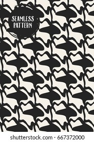 Abstract concept vector monochrome geometric pattern. Black and white minimal background. Creative illustration template. Seamless stylish texture. For wallpaper, surface, web design, textile, decor