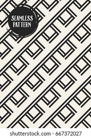 Abstract concept vector monochrome geometric pattern. Black and white minimal background. Creative illustration template. Seamless stylish texture. For wallpaper, surface, web design, textile, decor