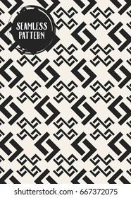 Abstract concept vector monochrome geometric pattern. Black and white minimal background. Creative illustration template. Seamless stylish texture. For wallpaper, surface, web design, textile, decor