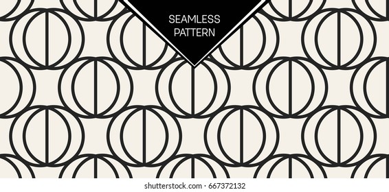 Abstract concept vector monochrome geometric pattern. Black and white minimal background. Creative illustration template. Seamless stylish texture. For wallpaper, surface, web design, textile, decor