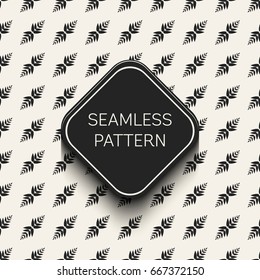 Abstract concept vector monochrome geometric pattern. Black and white minimal background. Creative illustration template. Seamless stylish texture. For wallpaper, surface, web design, textile, decor