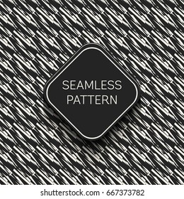 Abstract concept vector monochrome geometric pattern. Black and white minimal background. Creative illustration template. Seamless stylish texture. For wallpaper, surface, web design, textile, decor