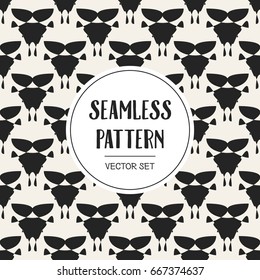 Abstract concept vector monochrome geometric pattern. Black and white minimal background. Creative illustration template. Seamless stylish texture. For wallpaper, surface, web design, textile, decor