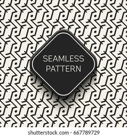 Abstract concept vector monochrome geometric pattern. Black and white minimal background. Creative illustration template. Seamless stylish texture. For wallpaper, surface, web design, textile, decor