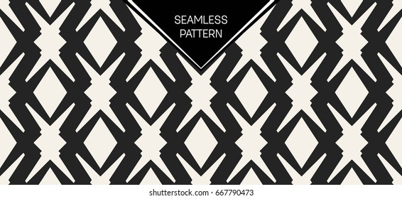 Abstract concept vector monochrome geometric pattern. Black and white minimal background. Creative illustration template. Seamless stylish texture. For wallpaper, surface, web design, textile, decor