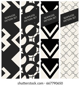 Abstract concept vector monochrome geometric pattern. Black and white minimal background. Creative illustration template. Seamless stylish texture. For wallpaper, surface, web design, textile, decor