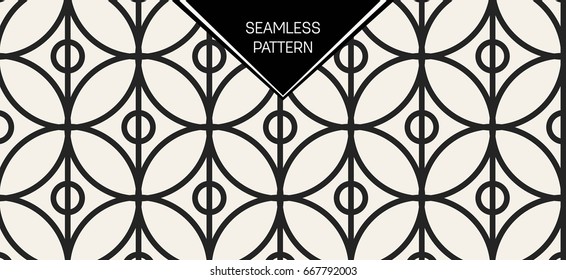 Abstract concept vector monochrome geometric pattern. Black and white minimal background. Creative illustration template. Seamless stylish texture. For wallpaper, surface, web design, textile, decor
