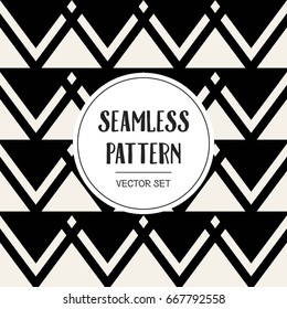 Abstract concept vector monochrome geometric pattern. Black and white minimal background. Creative illustration template. Seamless stylish texture. For wallpaper, surface, web design, textile, decor