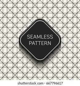 Abstract concept vector monochrome geometric pattern. Black and white minimal background. Creative illustration template. Seamless stylish texture. For wallpaper, surface, web design, textile, decor