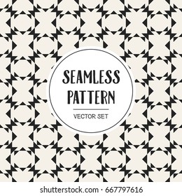 Abstract concept vector monochrome geometric pattern. Black and white minimal background. Creative illustration template. Seamless stylish texture. For wallpaper, surface, web design, textile, decor