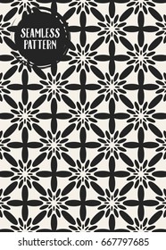 Abstract concept vector monochrome geometric pattern. Black and white minimal background. Creative illustration template. Seamless stylish texture. For wallpaper, surface, web design, textile, decor
