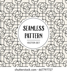 Abstract concept vector monochrome geometric pattern. Black and white minimal background. Creative illustration template. Seamless stylish texture. For wallpaper, surface, web design, textile, decor