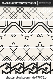 Abstract concept vector monochrome geometric pattern. Black and white minimal background. Creative illustration template. Seamless stylish texture. For wallpaper, surface, web design, textile, decor