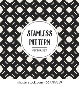 Abstract concept vector monochrome geometric pattern. Black and white minimal background. Creative illustration template. Seamless stylish texture. For wallpaper, surface, web design, textile, decor