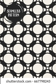 Abstract concept vector monochrome geometric pattern. Black and white minimal background. Creative illustration template. Seamless stylish texture. For wallpaper, surface, web design, textile, decor