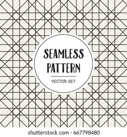 Abstract concept vector monochrome geometric pattern. Black and white minimal background. Creative illustration template. Seamless stylish texture. For wallpaper, surface, web design, textile, decor
