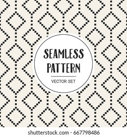 Abstract concept vector monochrome geometric pattern. Black and white minimal background. Creative illustration template. Seamless stylish texture. For wallpaper, surface, web design, textile, decor