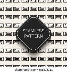Abstract concept vector monochrome geometric pattern. Black and white minimal background. Creative illustration template. Seamless stylish texture. For wallpaper, surface, web design, textile, decor