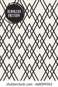 Abstract concept vector monochrome geometric pattern. Black and white minimal background. Creative illustration template. Seamless stylish texture. For wallpaper, surface, web design, textile, decor