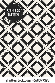 Abstract concept vector monochrome geometric pattern. Black and white minimal background. Creative illustration template. Seamless stylish texture. For wallpaper, surface, web design, textile, decor