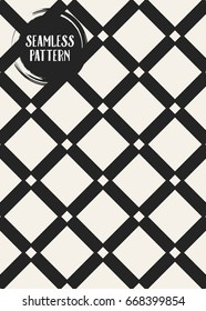 Abstract concept vector monochrome geometric pattern. Black and white minimal background. Creative illustration template. Seamless stylish texture. For wallpaper, surface, web design, textile, decor