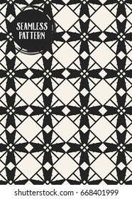 Abstract concept vector monochrome geometric pattern. Black and white minimal background. Creative illustration template. Seamless stylish texture. For wallpaper, surface, web design, textile, decor