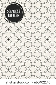Abstract concept vector monochrome geometric pattern. Black and white minimal background. Creative illustration template. Seamless stylish texture. For wallpaper, surface, web design, textile, decor