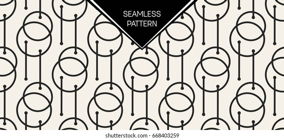 Abstract concept vector monochrome geometric pattern. Black and white minimal background. Creative illustration template. Seamless stylish texture. For wallpaper, surface, web design, textile, decor
