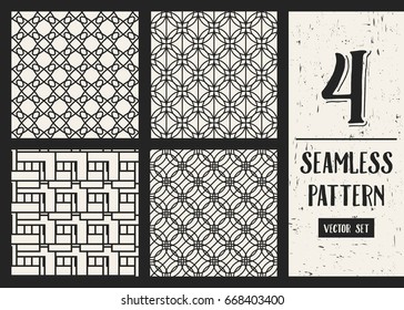 Abstract concept vector monochrome geometric pattern. Black and white minimal background. Creative illustration template. Seamless stylish texture. For wallpaper, surface, web design, textile, decor