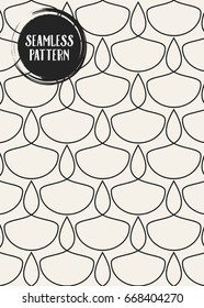 Abstract concept vector monochrome geometric pattern. Black and white minimal background. Creative illustration template. Seamless stylish texture. For wallpaper, surface, web design, textile, decor