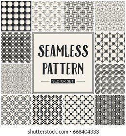 Abstract concept vector monochrome geometric pattern. Black and white minimal background. Creative illustration template. Seamless stylish texture. For wallpaper, surface, web design, textile, decor