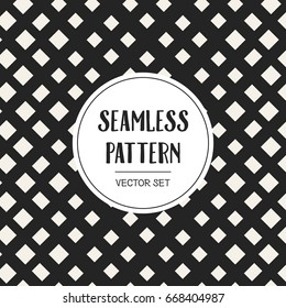 Abstract concept vector monochrome geometric pattern. Black and white minimal background. Creative illustration template. Seamless stylish texture. For wallpaper, surface, web design, textile, decor