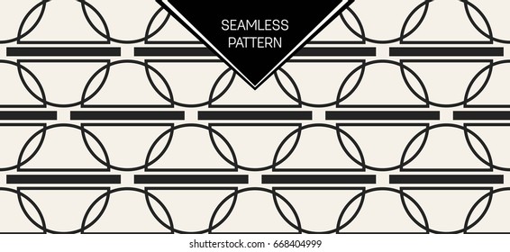 Abstract concept vector monochrome geometric pattern. Black and white minimal background. Creative illustration template. Seamless stylish texture. For wallpaper, surface, web design, textile, decor