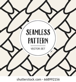 Abstract concept vector monochrome geometric pattern. Black and white minimal background. Creative illustration template. Seamless stylish texture. For wallpaper, surface, web design, textile, decor