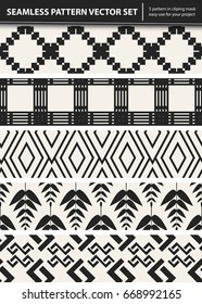 Abstract concept vector monochrome geometric pattern. Black and white minimal background. Creative illustration template. Seamless stylish texture. For wallpaper, surface, web design, textile, decor
