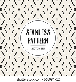 Abstract concept vector monochrome geometric pattern. Black and white minimal background. Creative illustration template. Seamless stylish texture. For wallpaper, surface, web design, textile, decor