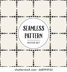 Abstract concept vector monochrome geometric pattern. Black and white minimal background. Creative illustration template. Seamless stylish texture. For wallpaper, surface, web design, textile, decor