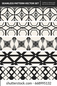 Abstract concept vector monochrome geometric pattern. Black and white minimal background. Creative illustration template. Seamless stylish texture. For wallpaper, surface, web design, textile, decor