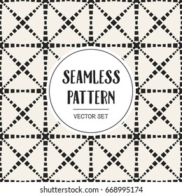 Abstract concept vector monochrome geometric pattern. Black and white minimal background. Creative illustration template. Seamless stylish texture. For wallpaper, surface, web design, textile, decor