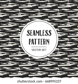 Abstract concept vector monochrome geometric pattern. Black and white minimal background. Creative illustration template. Seamless stylish texture. For wallpaper, surface, web design, textile, decor