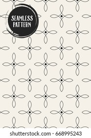 Abstract concept vector monochrome geometric pattern. Black and white minimal background. Creative illustration template. Seamless stylish texture. For wallpaper, surface, web design, textile, decor