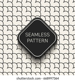 Abstract concept vector monochrome geometric pattern. Black and white minimal background. Creative illustration template. Seamless stylish texture. For wallpaper, surface, web design, textile, decor
