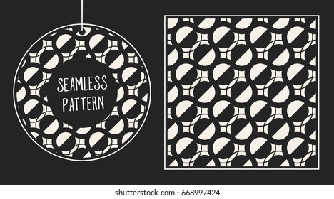 Abstract concept vector monochrome geometric pattern. Black and white minimal background. Creative illustration template. Seamless stylish texture. For wallpaper, surface, web design, textile, decor
