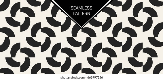 Abstract concept vector monochrome geometric pattern. Black and white minimal background. Creative illustration template. Seamless stylish texture. For wallpaper, surface, web design, textile, decor