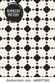 Abstract concept vector monochrome geometric pattern. Black and white minimal background. Creative illustration template. Seamless stylish texture. For wallpaper, surface, web design, textile, decor
