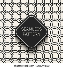 Abstract concept vector monochrome geometric pattern. Black and white minimal background. Creative illustration template. Seamless stylish texture. For wallpaper, surface, web design, textile, decor