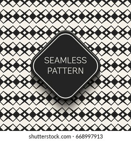 Abstract concept vector monochrome geometric pattern. Black and white minimal background. Creative illustration template. Seamless stylish texture. For wallpaper, surface, web design, textile, decor