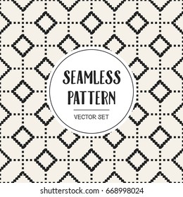 Abstract concept vector monochrome geometric pattern. Black and white minimal background. Creative illustration template. Seamless stylish texture. For wallpaper, surface, web design, textile, decor