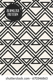 Abstract concept vector monochrome geometric pattern. Black and white minimal background. Creative illustration template. Seamless stylish texture. For wallpaper, surface, web design, textile, decor