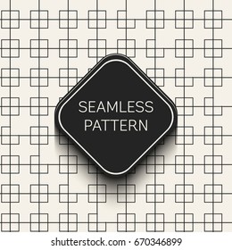 Abstract concept vector monochrome geometric pattern. Black and white minimal background. Creative illustration template. Seamless stylish texture. For wallpaper, surface, web design, textile, decor